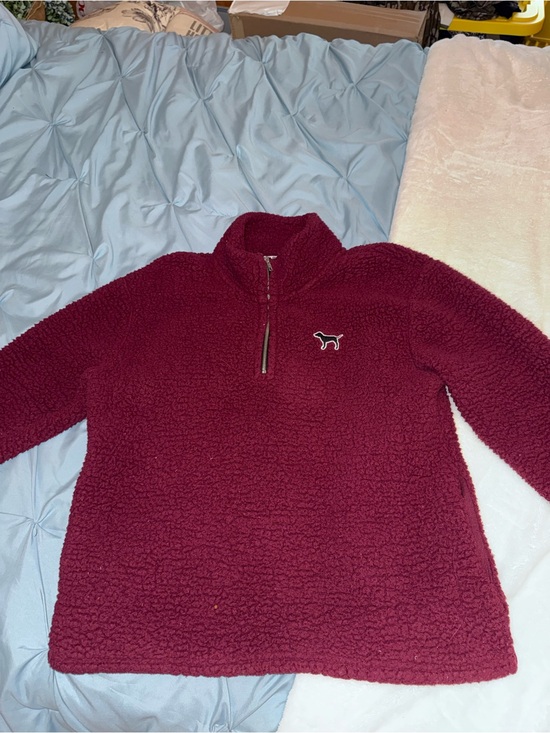PINK Victoria's Secret Tops - PINK Victoria's Secret Sherpa Quarter-Zip
